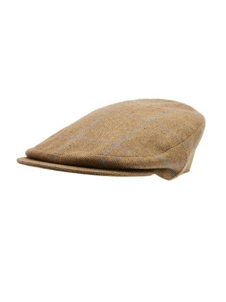 Oliver Brown Helmsley Herringbone Tweed Cap - Lavender/Brown