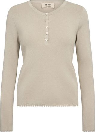 Mos Mosh Trui met ronde hals - Dames - Ronde hals truien - Beige - L - Truien & Vesten