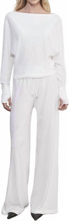 Enza Costa Cashmere Dolman Top In White