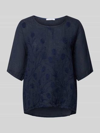 Zabaione Blusenshirt mit Stitchings Modell No44raa in Marine, Gr&ouml;&szlig;e XXL
