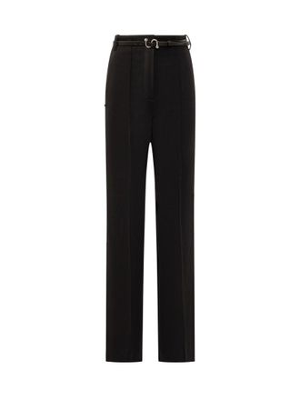 Sportmax Black Straight Flat Front Pants