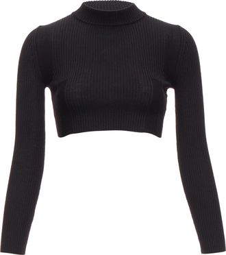 Maison Margiela wool crew ribbed sock knitcrop top