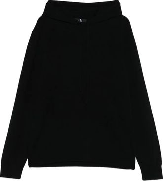 7 For All Mankind drop-shoulder hoodie - Black