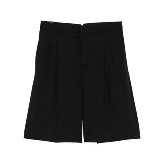 Ami Long Shorts, male, Black, Size: 2XS Wide Bermuda Shorts
