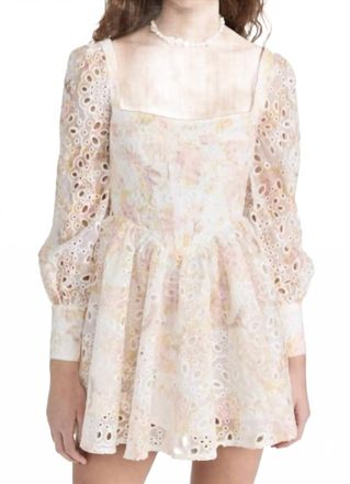 Bardot Lila Flounce Dress In Sunny Floral