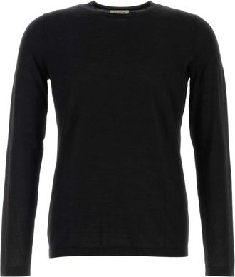 Le Kasha Kyoto Sweater - Heren - Ronde hals truien - Zwart - S - Kasjmier - Truien & Vesten