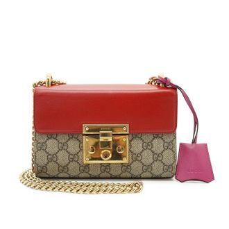 Gucci Pre-owned Womens Cloth Shoulder Bag Padlock - Beige Cotton - One Size