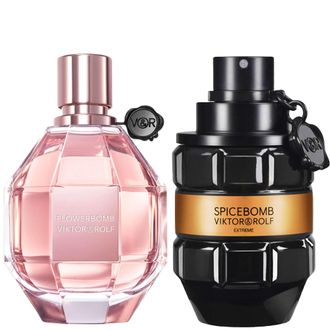 Viktor & Rolf Unisex Viktor&Rolf Flowerbomb 100ml & SpiceBomb Extreme 90ml Duo Set. - Rose - One Size