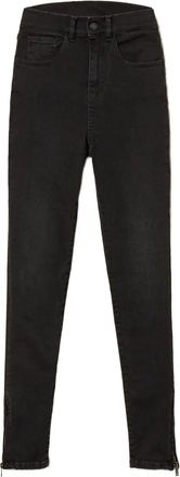 Twin-Set Jeans con zip - Nero