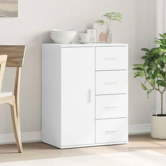 Berkfield Home Sideboard White 59x39x80 cm Engineered Wood | Size: 59 x 39 x 80 cm