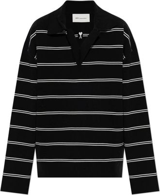 Ami Lange mouwen Polo - Dames - Polos - Zwart - XS - Tops