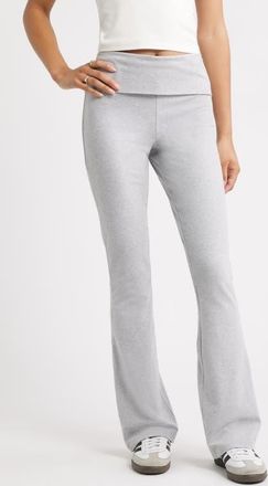 BP. Foldover Leggings in Grey Soft Heather at Nordstrom, Size Xx-Small