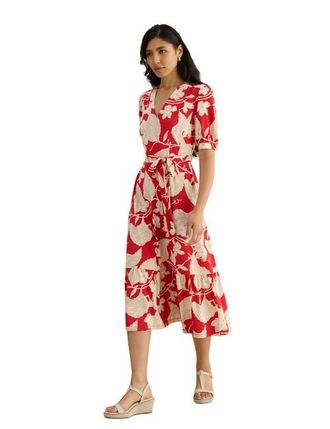Hobbs London Martha Floral Jersey Dress in Redcream at Nordstrom, Size 10