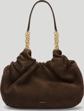DeMellier The Midi Miami in Mocha Suede & Mocha Smooth Leather Shoulder bag