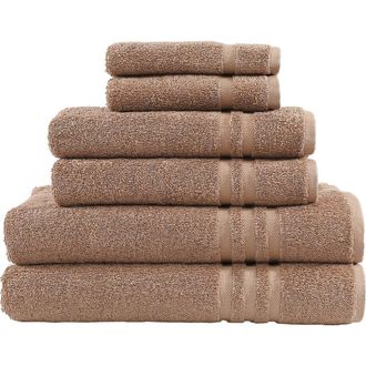 Linum Home Textiles Denzi 6-Piece Towel Set in Latte at Nordstrom Rack