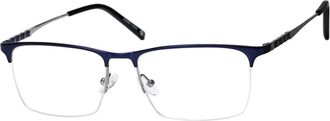 Haggar Mens H291 Rectangle Eyeglasses In Navy