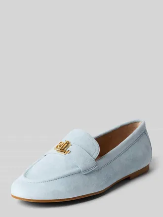 Lauren Ralph Lauren Loafer aus echtem Rindsleder in Hellblau, Gr&ouml;&szlig;e 36,5