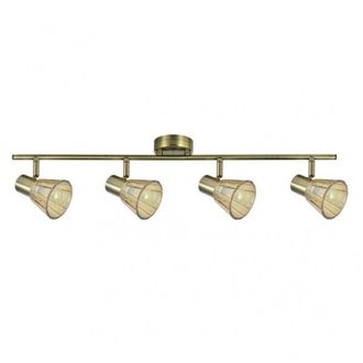 Fabrilamp Fabrilamp - Regleta Ba&ntilde;o 4 Focos Cristal Ambar Modelo Cooper