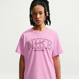 Nike Womens Nike Sportswear Classic Oversized T-Shirt in Pink | IM6396-621