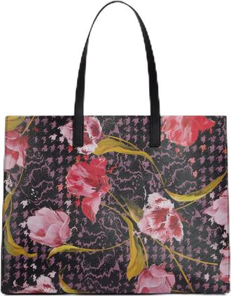 Ted Baker TULAH Floral Check Print Wide Icon Tote Bag