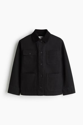 H&M Jacke mit Cordkragen - Schwarz