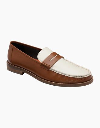 Frank Wright Mens Bremner Mens Loafers - Tan Cream Leather - Size: 11