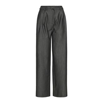 Ichi Ichi, Dames, Broeken, Zwart, Maat: XL Poliester