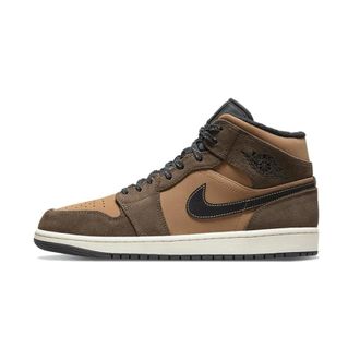 Nike Jordan 1 Mid SE Dark Chocolate - unisex - Sport - Bruin - Maat: 50 1/2 EU Leer