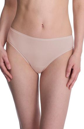 Natori Bliss Bare Stretch Cotton Thong in Pink Pearl at Nordstrom, Size Xx-Large