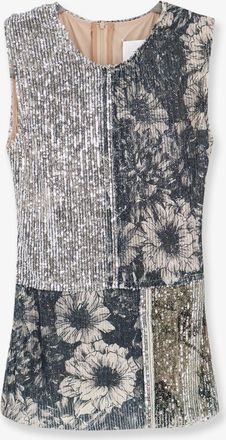 Maison Margiela Top patchwork con ricamo paillettes - MAISON MARGIELA - gender_Woman