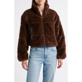 Save The Duck Yuki Reversible Jacket in Teddy Brown at Nordstrom Rack, Size 7(Xxl)