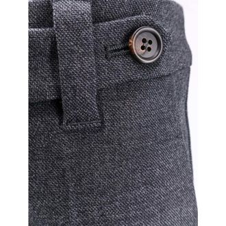 Brunello Cucinelli Dark Grey Textured Trousers, Brand Size 46 (US Size 12)