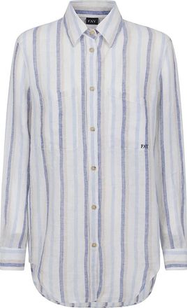 Fay Shirt - Dames - Overhemden - Blauw - L - Katoen - Overhemden
