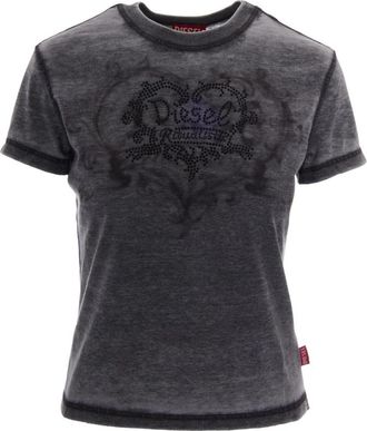 Diesel T-Ila-Aa 1 T-Shirt - Dames - T-shirts - Grijs - XS - Katoen - Tops