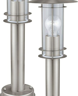 Loops 2 PACK IP44 Outdoor Bollard Light Stainless Steel 500mm 60W E27 Driveway Post