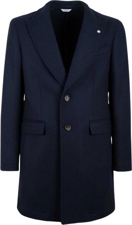 Manuel Ritz Modello 3532C4748 - Heren - Mantel - Blauw - 2XL - Wol - Jassen