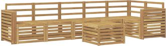 vidaXL Conjunto De Sof&aacute;s De Exterior 7 Uds. Blanco Vidaxl