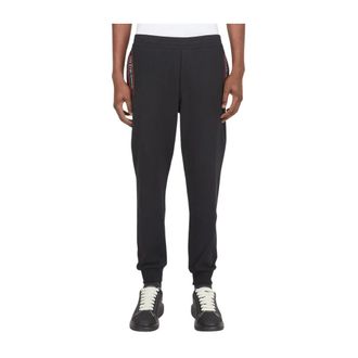 Alexander McQueen Alexander McQueen, Sweatpants, male, Black, Size: XL Logo-Tape Track Pants