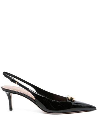 Valentino Garavani Pumps VLOGO con cinturino posteriore - Nero