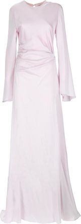 Alexander McQueen Pink Round Neck Maxi Dress