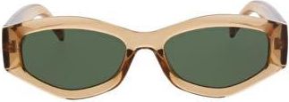 BCBGeneration 53mm Slim Geometric Oval Sunglasses in Mocha at Nordstrom Rack