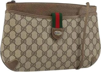 Gucci Pre-owned Cross Body Bags, female, Beige, Size: ONE SIZE Pre-owned Plastic Cross Body Bag