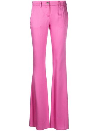 Philipp Plein flared satin trousers - Pink