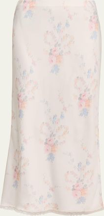 LoveShackFancy Kalo Satin Maxi Skirt