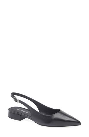 Bottero Alessandra Slingback Pointed Toe Flat in Preto at Nordstrom, Size 10