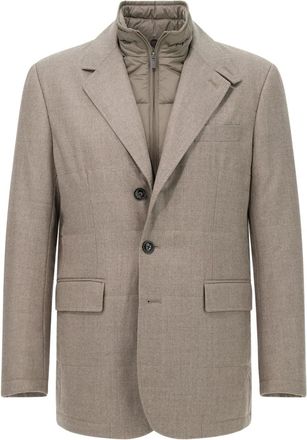 Boggi Milano Blazer monopetto con gilet rimovibile - Toni neutri