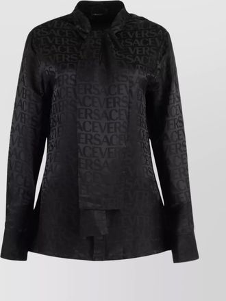 Versace satin blouse printed pattern