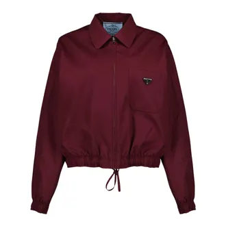 Prada Light Jackets, female, Red, Size: M Light Jacket