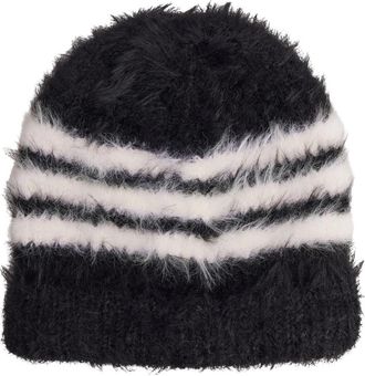 Yohji Yamamoto 3-Strepen Muts - unisex - Hoeden - Zwart - ONE Size - Polyester - Accessoires