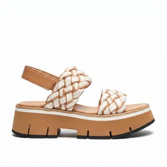 Homers Womens Tubular Double Strap Sandal In Latte